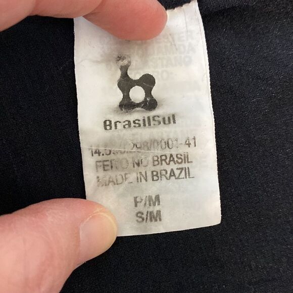 BrasilSul Athletic Jacket Sz Small Dark Red Black Zip Front - Picture 5 of 11